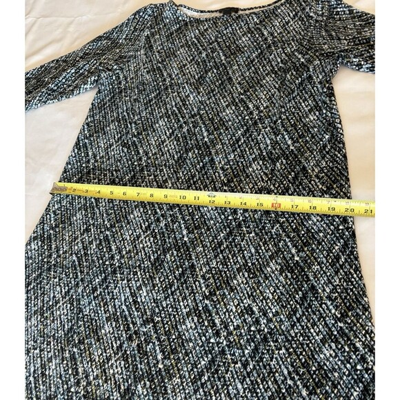 J Jill Wearever Shift Dress Size Medium Blue Green 3/4 Sleeve Jersey Stretch - Picture 8 of 10